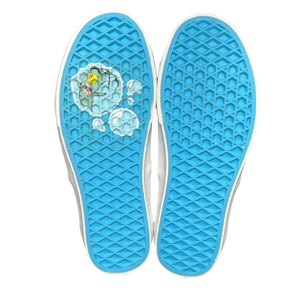 Vans Authentic‎ SpongeBob SquarePants White Checkerboard Airbrush Sneakers sz 6